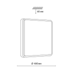 7608/EL PALE SN 000 Светильник пластик/беж. под дер. LED 72Вт 3000-6300K 480x480 IP43 пульт ДУ MERTO