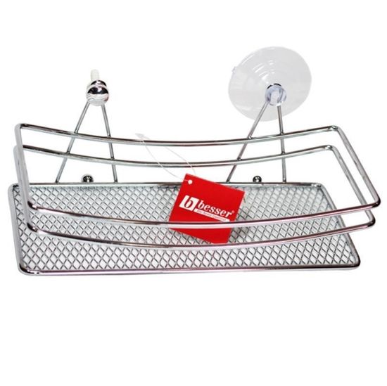 Корзинка для ванной прямоугольная хромированная Besser BS 0502 (25х12х9,5 см)