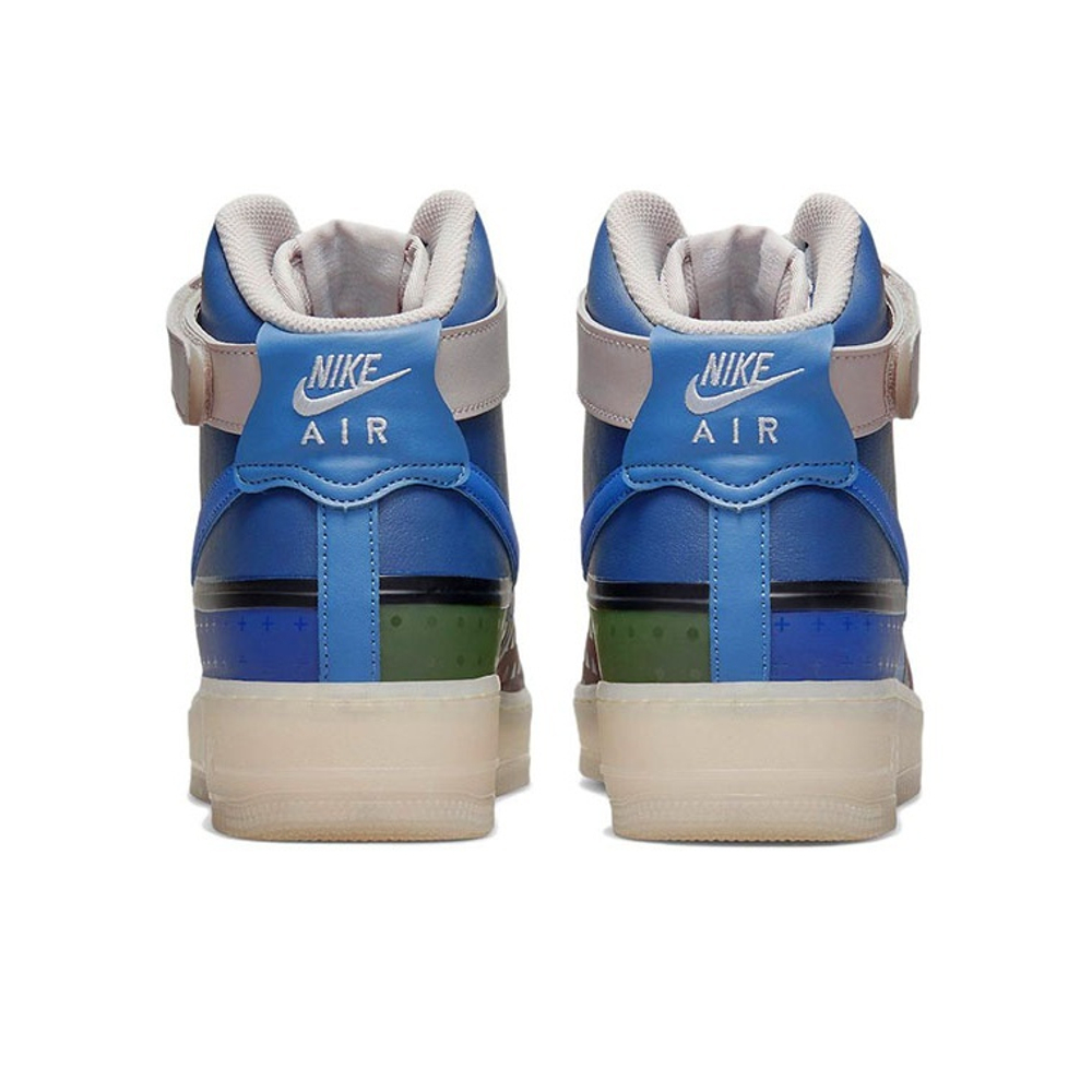 Кроссовки Nike Air Force 1 High Thunder Blue Pink Prime