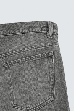 ZARA ДЖИНСОВЫЕ ШОРТЫ RELAXED FIT, СЕРЫЙ