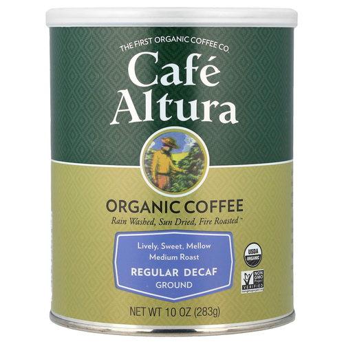 Cafe Altura, органический кофе, молотый, средней обжарки, обычный без кофеина, 283 г (10 унций)