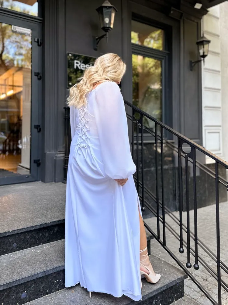 Платье с разрезом УК-1118-2 Фабрика Моды