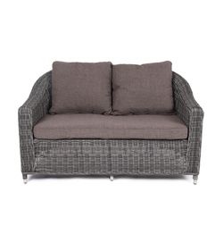"Кон Панна" диван из искусственного ротанга двухместный, цвет графит