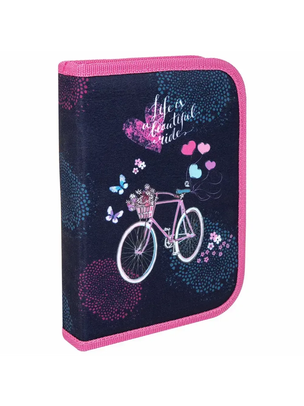 Пенал однокамерный, полиэстер, 21х14 см, "Beautiful ride"