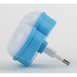 Ночник - светильник светодиодный ЭРА NN-605-LS-W в розетку с датчиком освещенности белый | Ночники