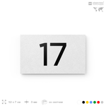 Табличка с номером 17 на дверь квартиры, для офиса, кабинета, аудитории, склада, белая 120х70 мм, Айдентика Технолоджи