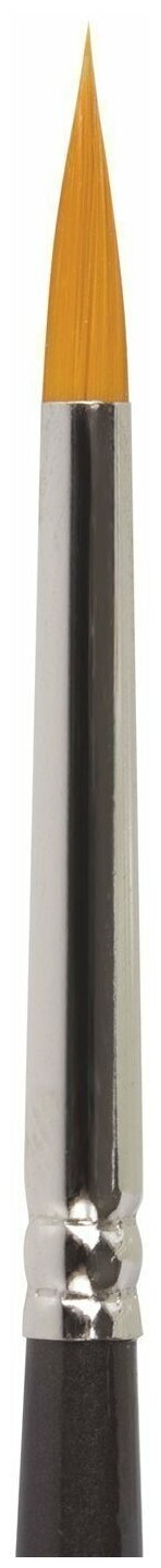 Кисть художественная проф. BRAUBERG ART CLASSIC, синтетика жесткая, круглая, № 3, длинная ручка, 200658