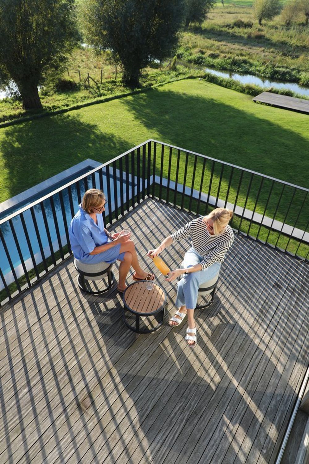 Tumba, комплект бежевый/коричневый, алюминий