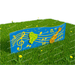 Забор уличный из экопластика Музыкальные инструменты