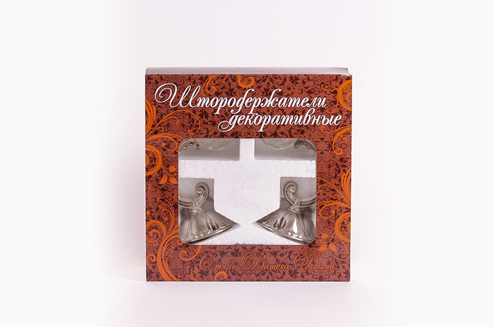 Р Штородержатель NМ03 ШАР 12см СЕРЕБРО ПРОЗРАЧНЫЙ(2шт) 444