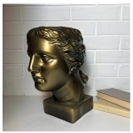 Кашпо-фигура из гипса «Голова Венеры» 35см бронза