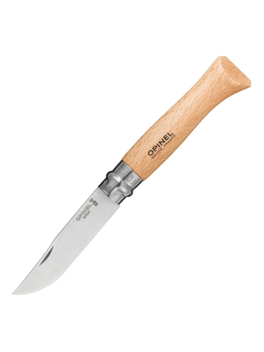 Нож складной Opinel №9, нержавеющая сталь, рукоять из оливкового дерева в картонной коробке, 002426