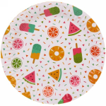 Тарелка бумажная 18 см в наборе 10 шт «Летние сладости»