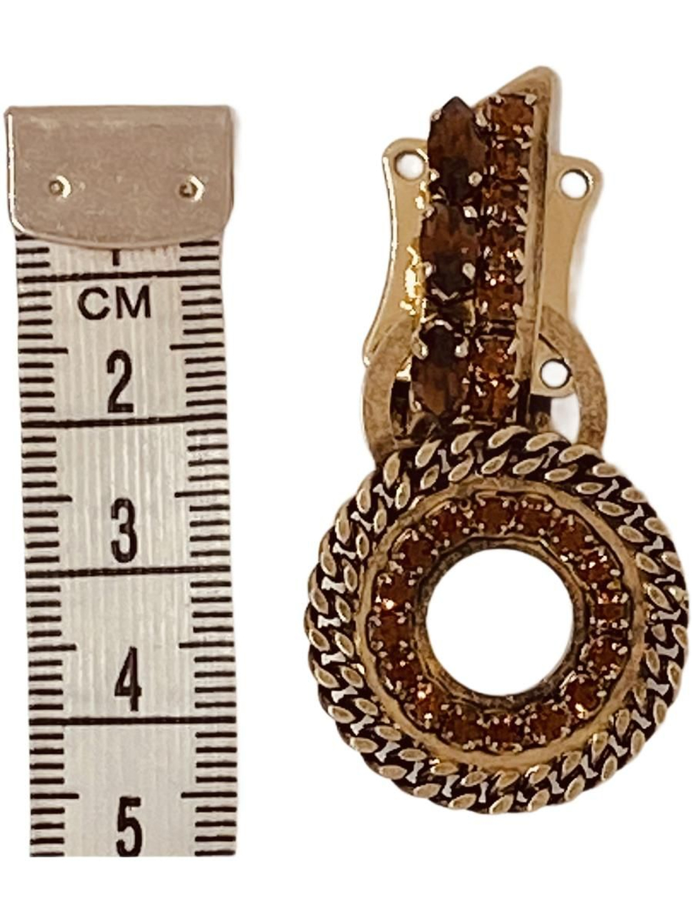 Пряжка-клипса (Франция) со стразами Сваровски для верхней одежды