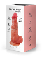 Телесный силиконовый фаллоимитатор на присоске - 25 см. (Цвет: телесный)