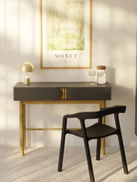 Туалетный столик, 100х35х79, Ола, письменный, с ящиками, графит / сосна, Dipriz