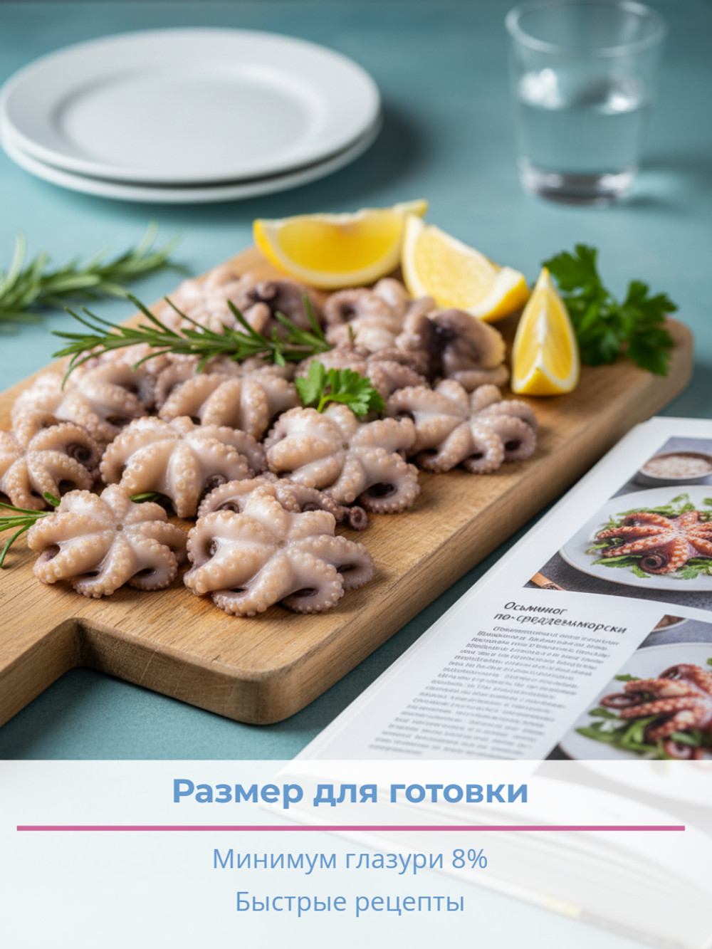 Осьминог молодой с/м 40/60 8% 1 кг