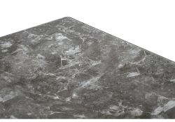 Стеклянный стол Агни 110 королевский мрамор / черный матовый