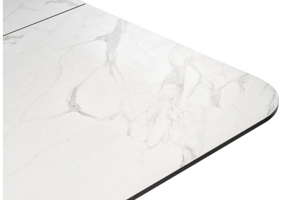 Стол на тумбе Кларк 120(150)х80х76 белый / графит