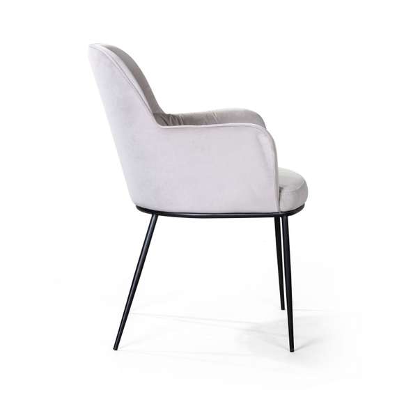 Стул с подлокотниками Barkley серый микровелюр