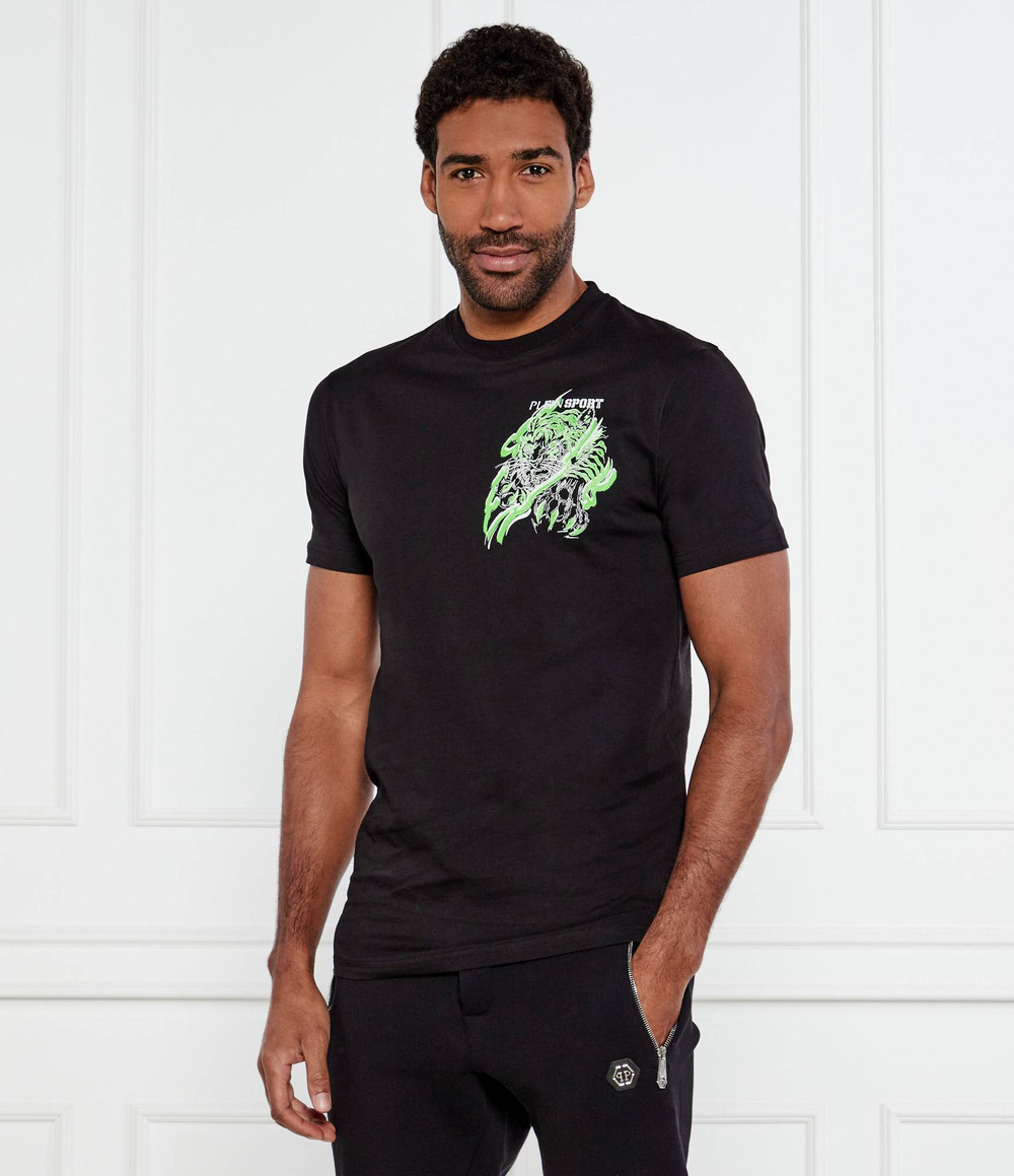 Футболка Tiger Plein Sport - черный(MTK8014 STE001N)