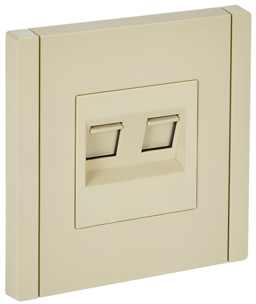FORTE&PIANO Розетка компьютерная двойная RJ45 кат.6 FP434 ваниль IEK