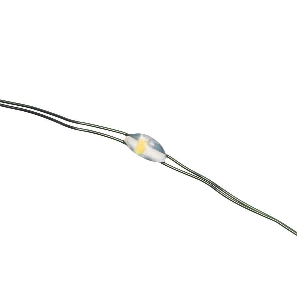 Гирлянда электрическая "Нить росы" 10м, 100 LED, 8 режимов, шампань, зеленый провод, 220В, СНОУ БУМ