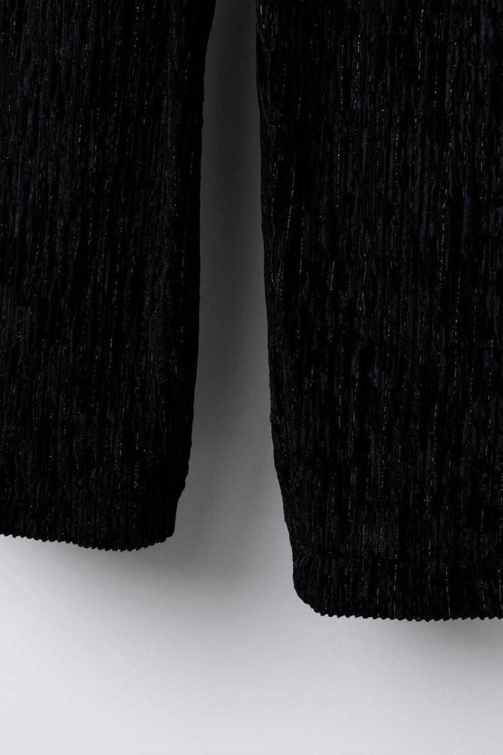 ZARA БРЮКИ-КЮЛОТЫ ИЗ ВЕЛЬВЕТА, ЧЕРНЫЙ