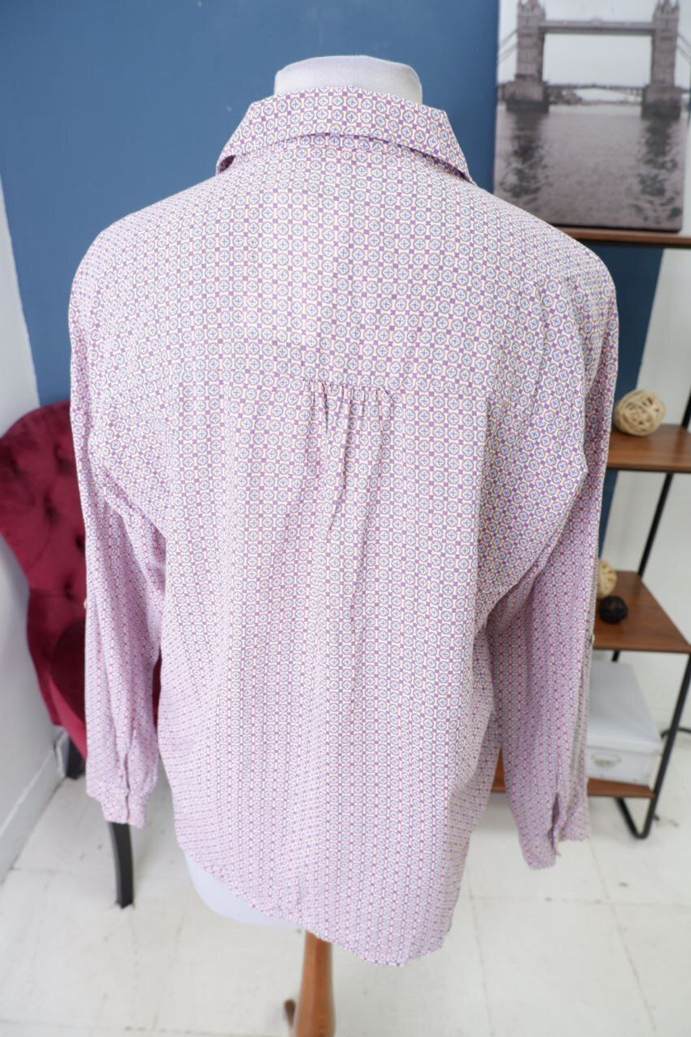 Рубашка Esprit с принтом 42 размер