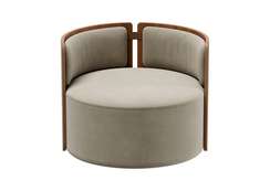 Кресло крутящееся Lagom 800 (светло-бежевый FiberGuard, орех)