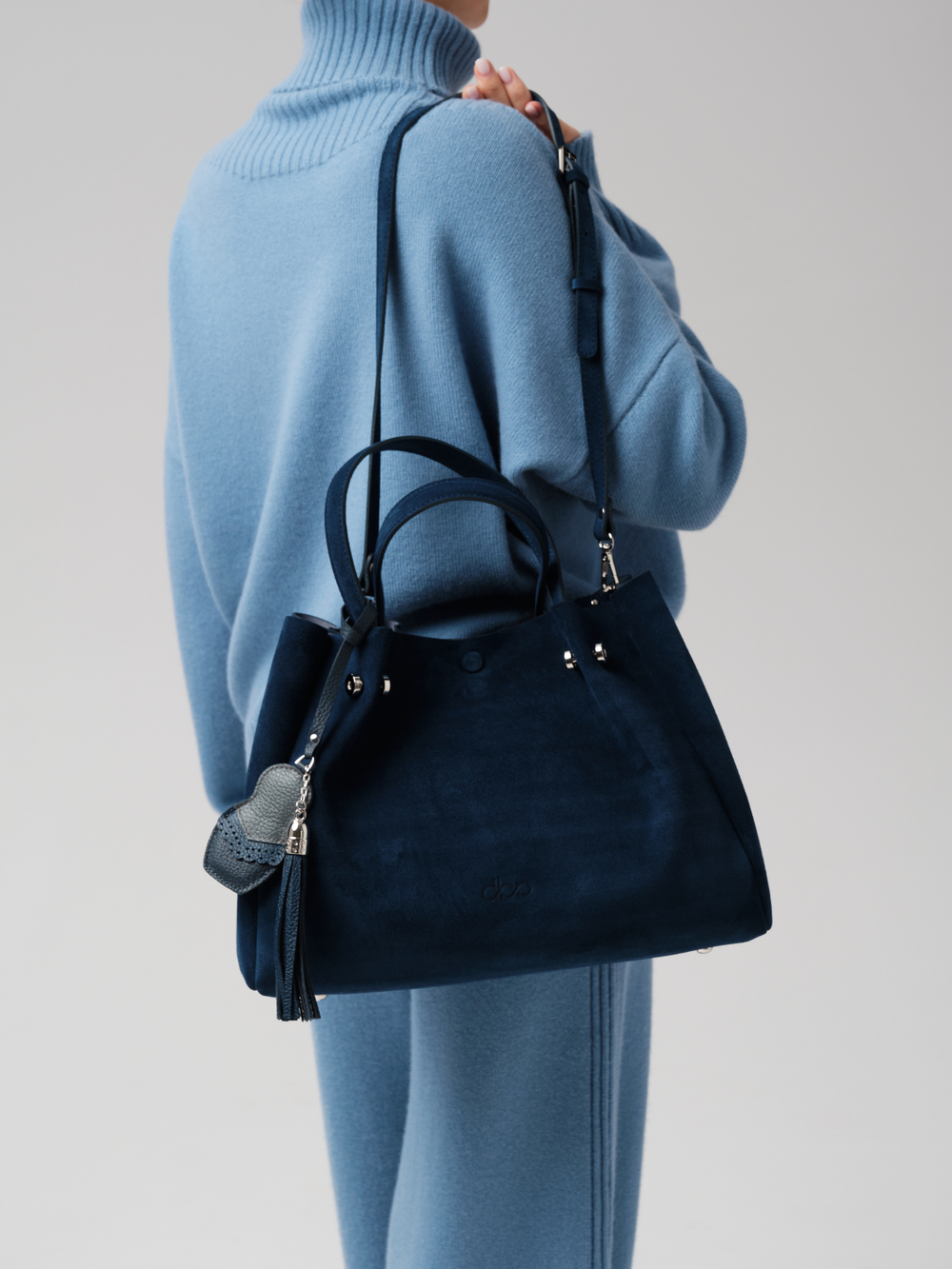 Замшевая сумка с матрешкой Vasilisa DBR 31210 синяя глубина