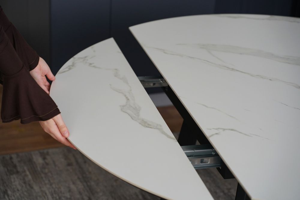 Стол керамический Раунд 1400х800 (1400) Белый