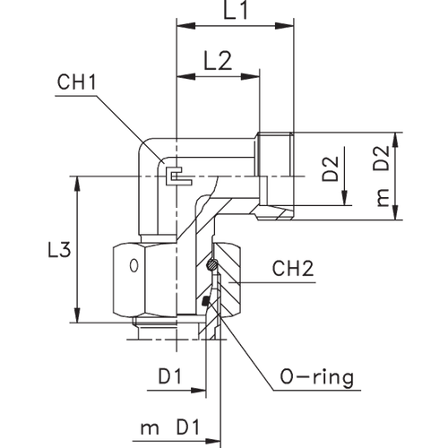 Соединение PN90 DS10 М18х1.5 DL10 M16x1.5 (корпус)