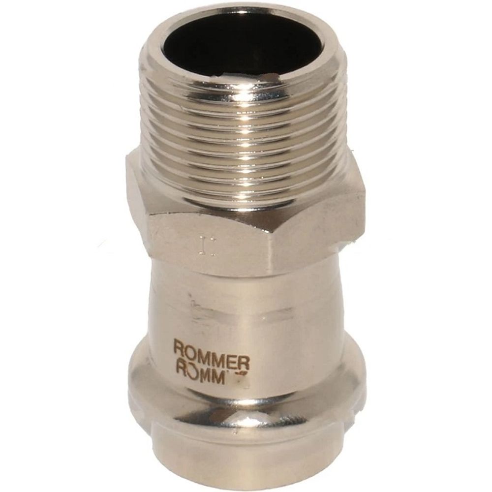 Муфта пресс Rommer 18x3/4&quot; НР с наружной резьбой из нержавеющей стали (RSS-0021-001834)