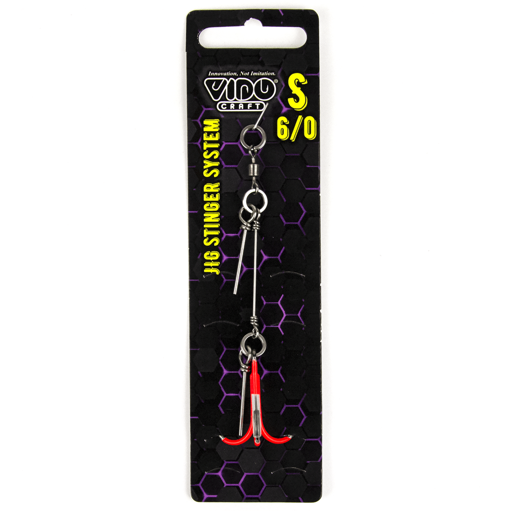 Оснастка цветной стингер для джиг-головки Vido Craft Stinger Eye Jig