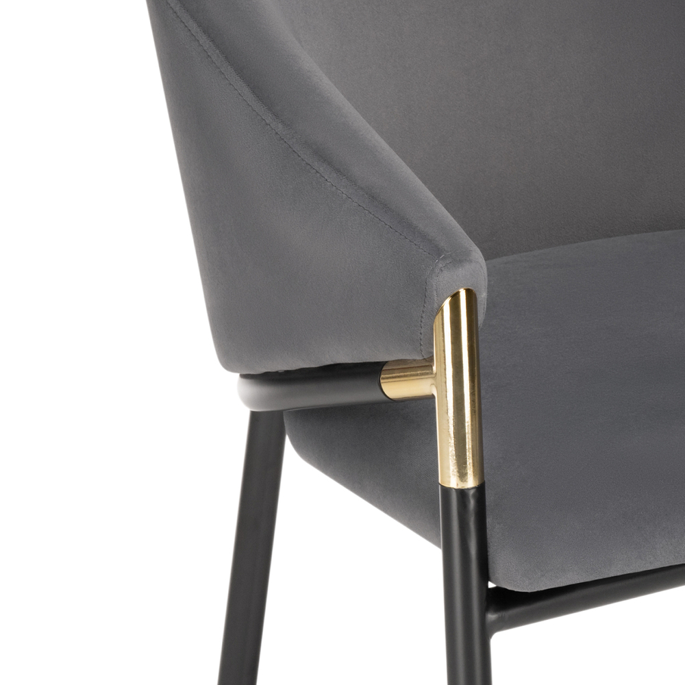 Стул на металлокаркасе Woodville Molton gray, black/ gold