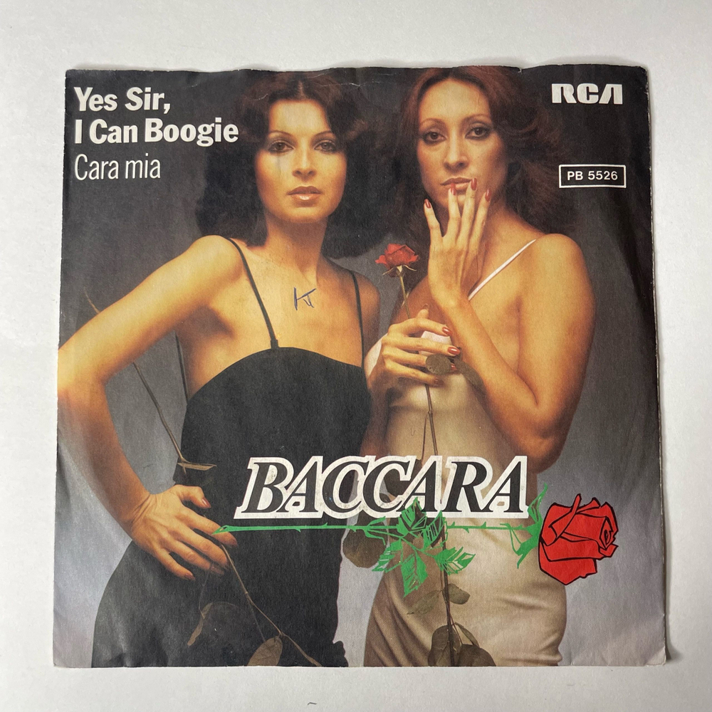 Винтажная виниловая пластинка 7 дюймов (маленькая пластинка) Baccara Yes Sir, I Can Boogie (Германия 1977)