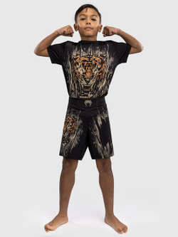 Шорты ММА детские Venum Tiger Black/Neo Orange