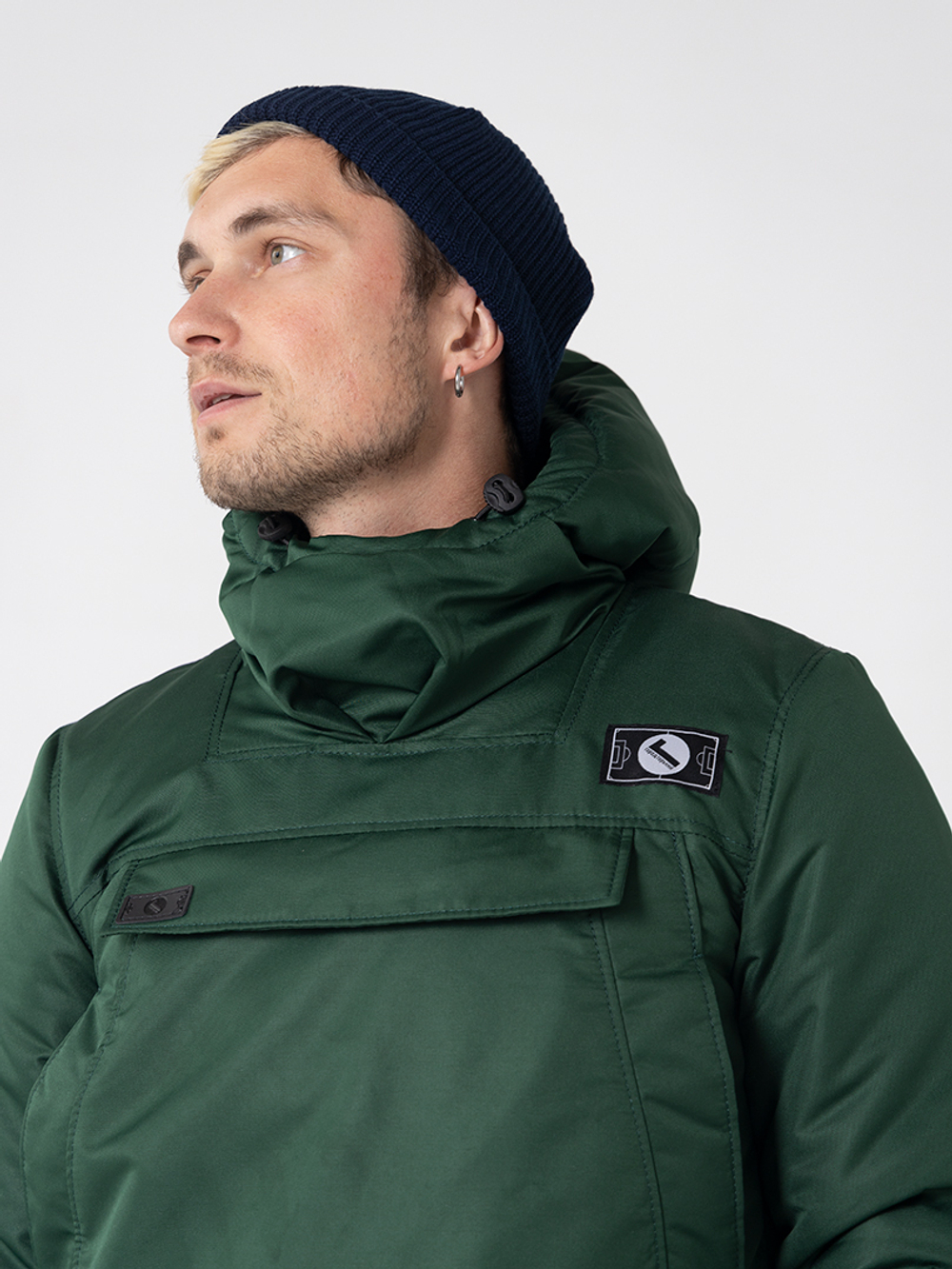 Анорак зимний мужской Город Горький зеленый