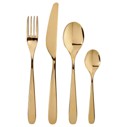 IKEA TILLAGD  (ИКЕА ТИЛЛАГД)  -  Набор столовых приборов, 24 предмета, цвет латуни