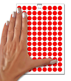 Красные виниловые наклейки для упаковки и маркировки Policomprint M20, 12 мм. 234 шт.