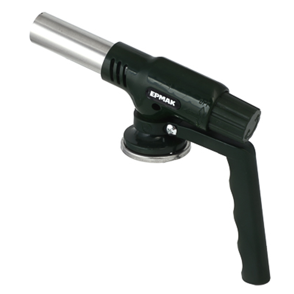 Горелка газовая с пьезоподжигом ЕРМАК широкое сопло 20,5*4*11,9см с рукоятью (96шт/кор)