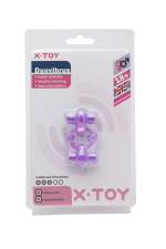 Фиолетовое эрекционное кольцо с вибрацией Duovibrus III (Цвет: фиолетовый)