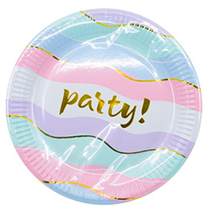 Тарелка-Элегантная-Вечеринка-23см-8шт