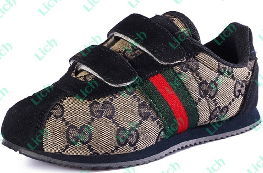 Кроссовки из дышащей ткани на липучках с логотипом