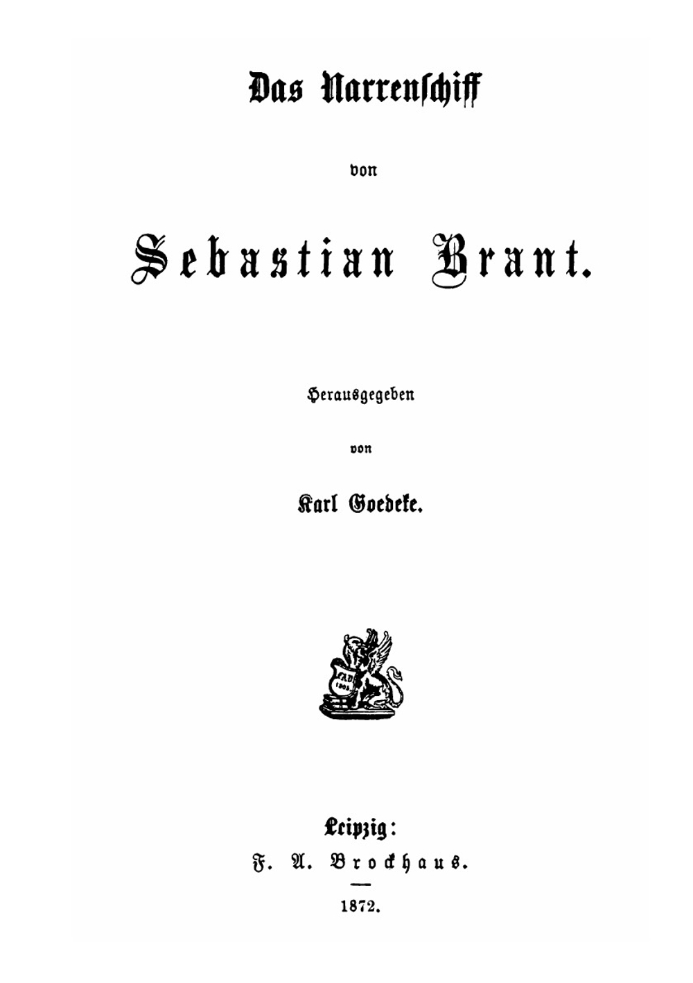 Das Narrenschiff | Sebastian Brant