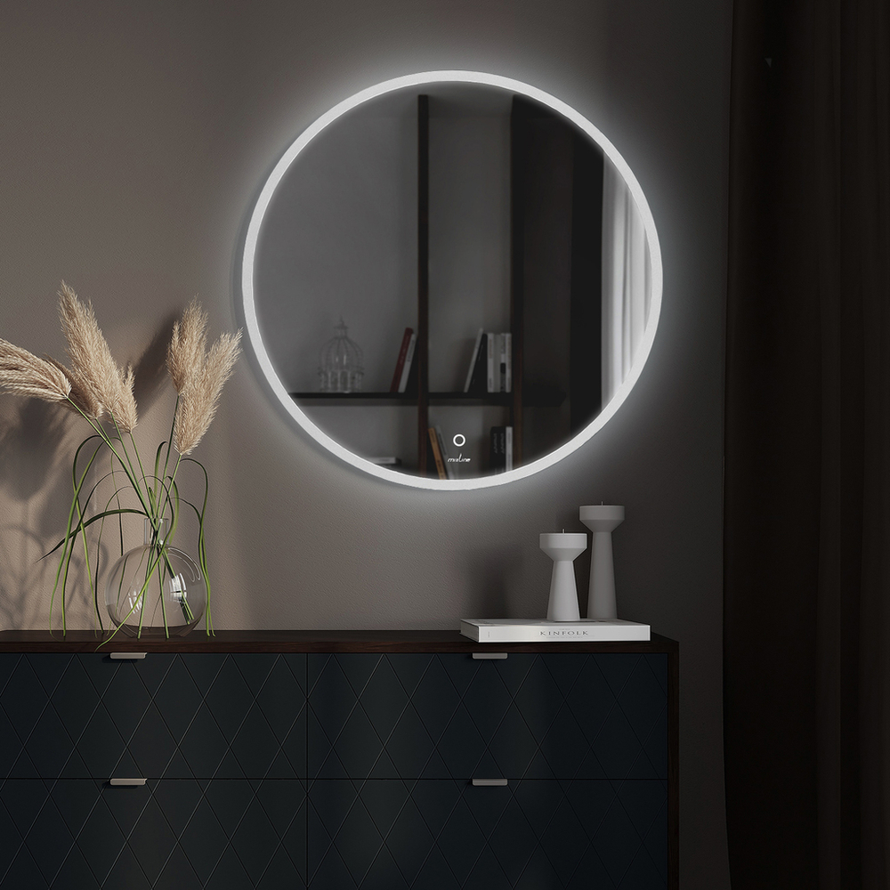 Зеркало MIXLINE "Перла" ЭКОНОМ D600 (ШВ) сенсорный выкл, светодиодная подсветка