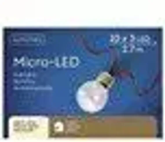 Сетодиодная ретро гирлянда Сириус 2.7 м., 220 V, 30 теплых белых LED ламп, красный провод, Kaemingk (480239)