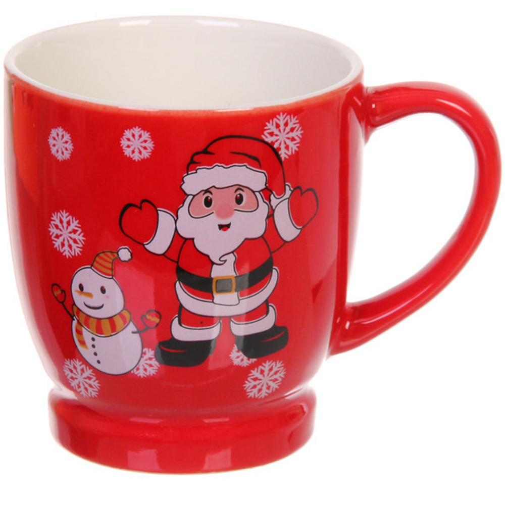 Кружка керамическая 210мл «Новогодние символы», красная
