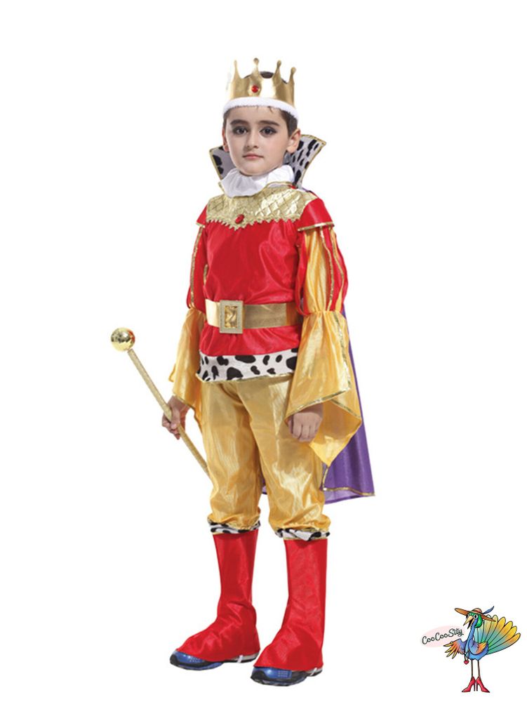 костюм Красного принца, р-р M, рост 95-105 (штаны, рубашка, плащ, пояс, корона)